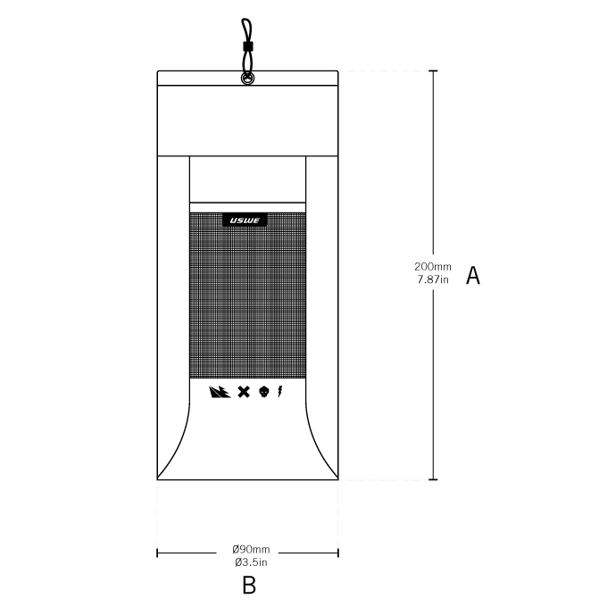 USWE FOOD POUCH ohjaustankolaukku 1.4 L musta