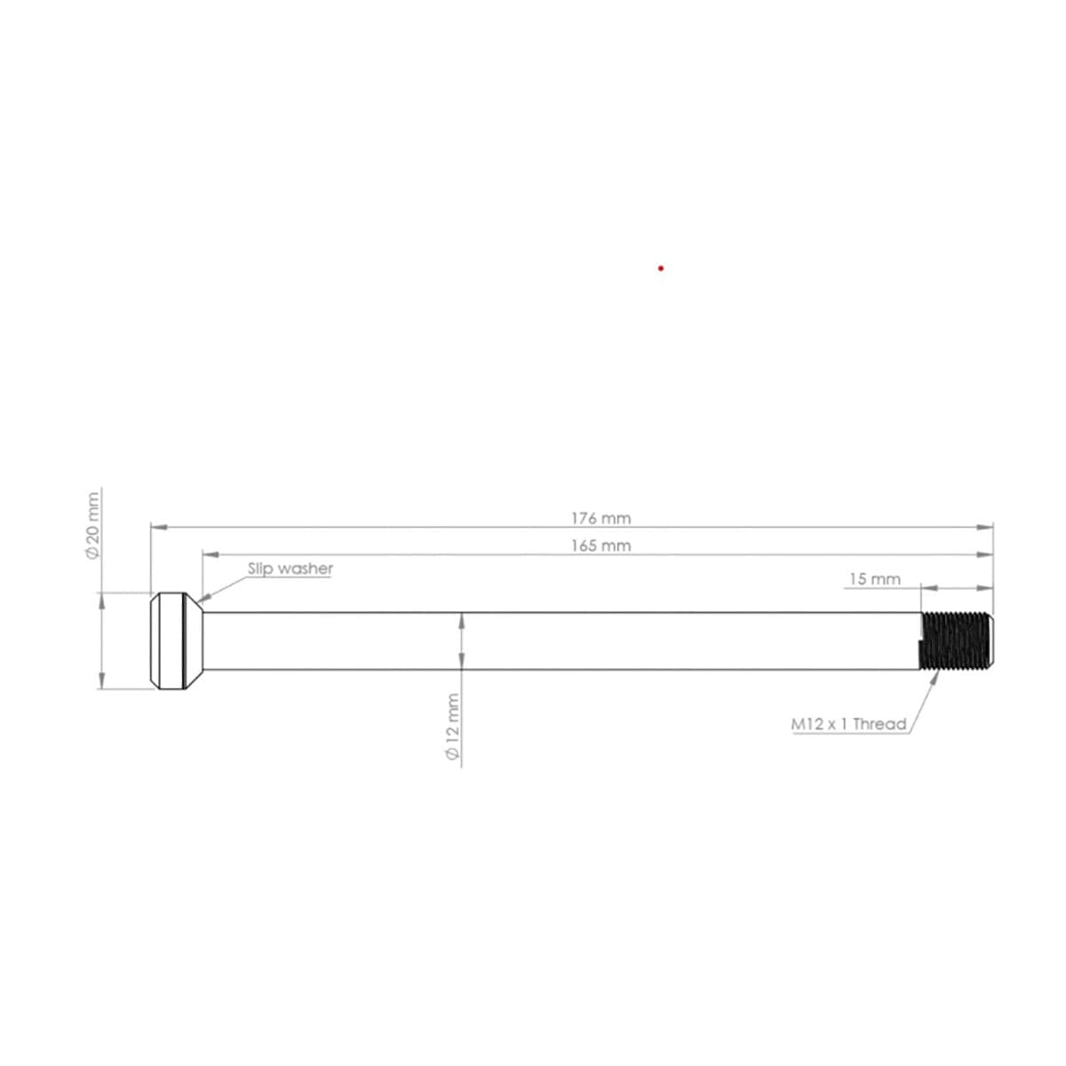 BURGTEC 175.5mm taka-akseli Specialized Pink -runkoihin