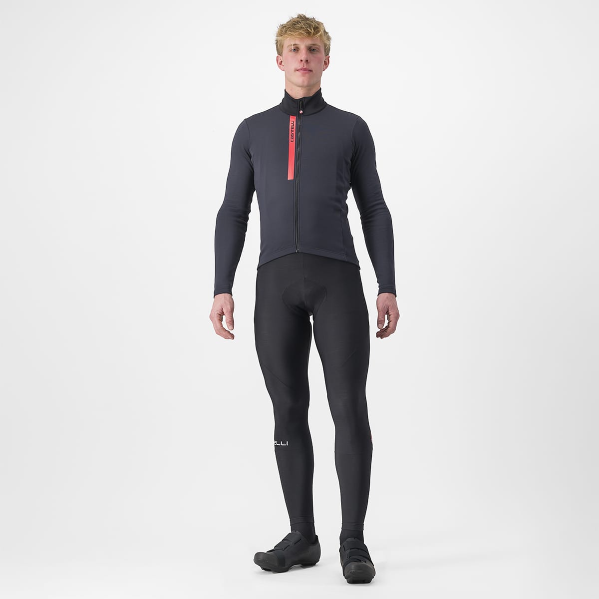 CASTELLI ENTRATA THERMAL pitkähihainen trikoo musta/punainen