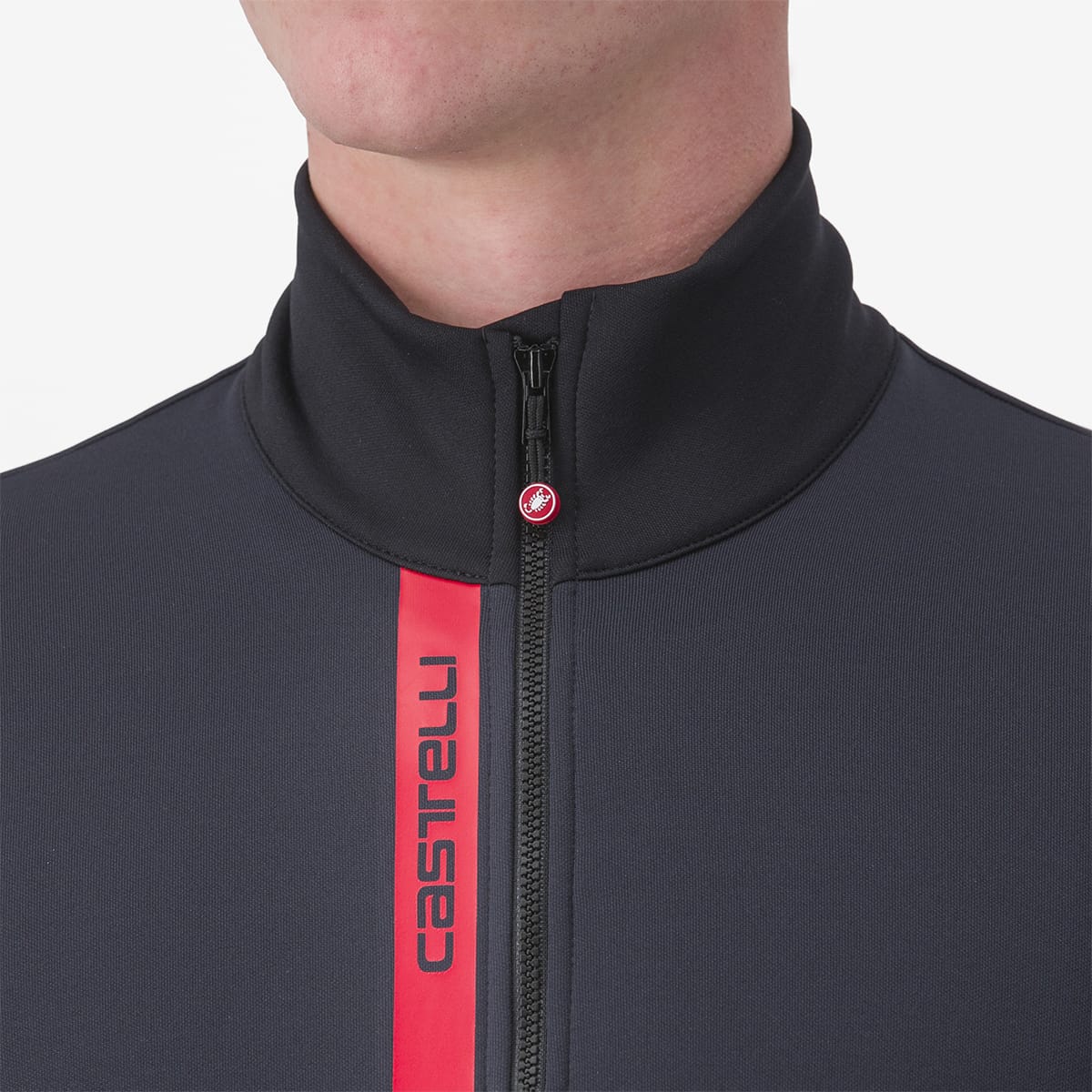 CASTELLI ENTRATA THERMAL pitkähihainen trikoo musta/punainen
