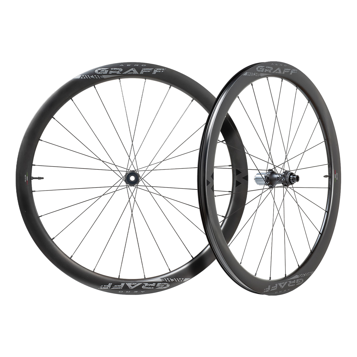 Pari MICHE GRAFF AERO DISC Tubeless Ready pyörää (keskuslukko)