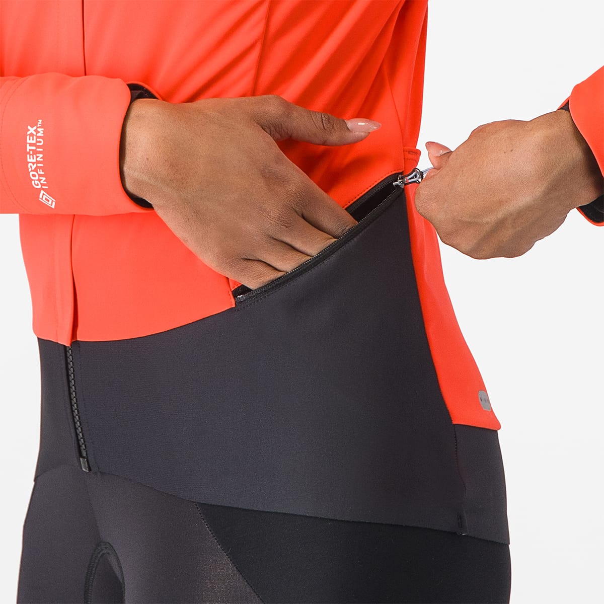 Naisten CASTELLI ALPHA DOPPIO ROS takki Coral/Musta