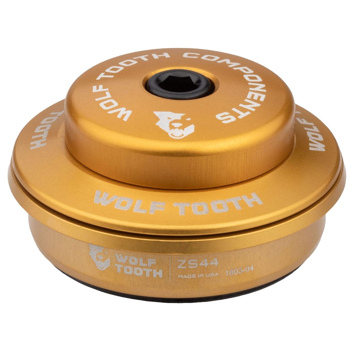 Korkea kuppi WOLF TOOTH puoli-integroidulle kuulokkeelle 1"1/8 ZS44 Stack 6 mm Gold
