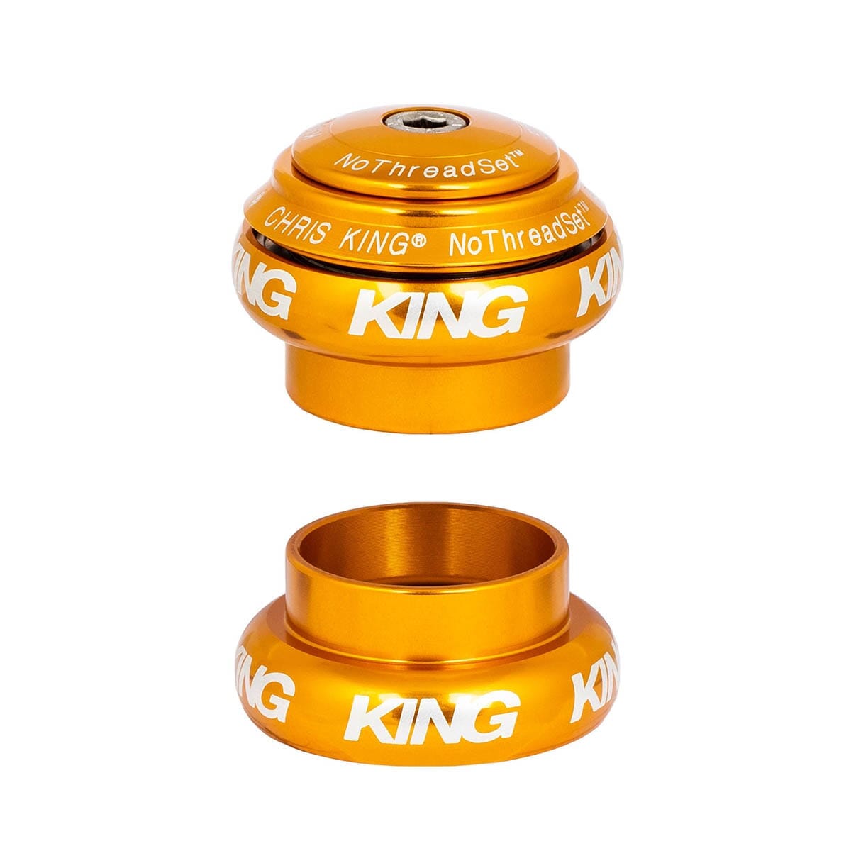 Jeu de Direction Externe CHRIS KING NOTHREADSET 1"1/8-1,5" EC34/EC49 Noir Mat