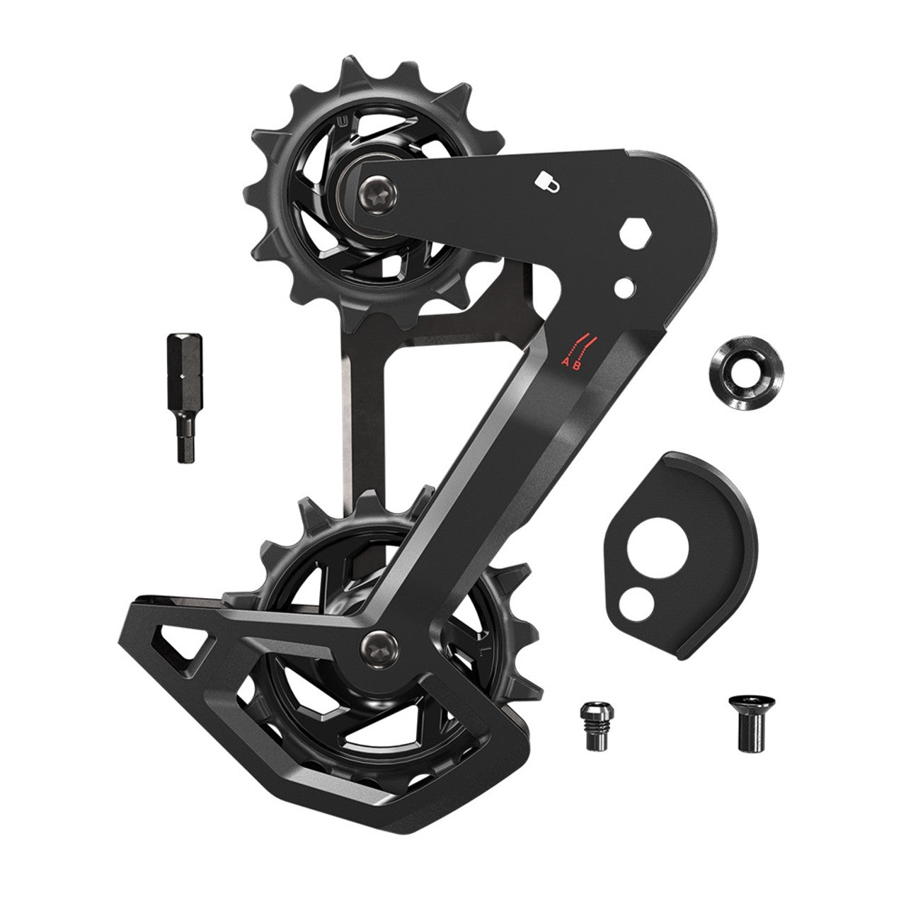 SRAM T-TYPE EAGLE AXS Alu Complete Derailleur Cage (ilman vaimennusjousia)