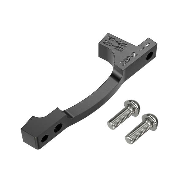 PM / PM SRAM P2 Disc 200/220mm (+20mm) Etu- / takajousisovitin + Ruostumattomasta teräksestä valmistetut ruuvit ja pultit.