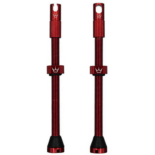 PEATY'S x Chris King MK2 Presta 80 mm Tubeless-venttiilit (x2) punainen