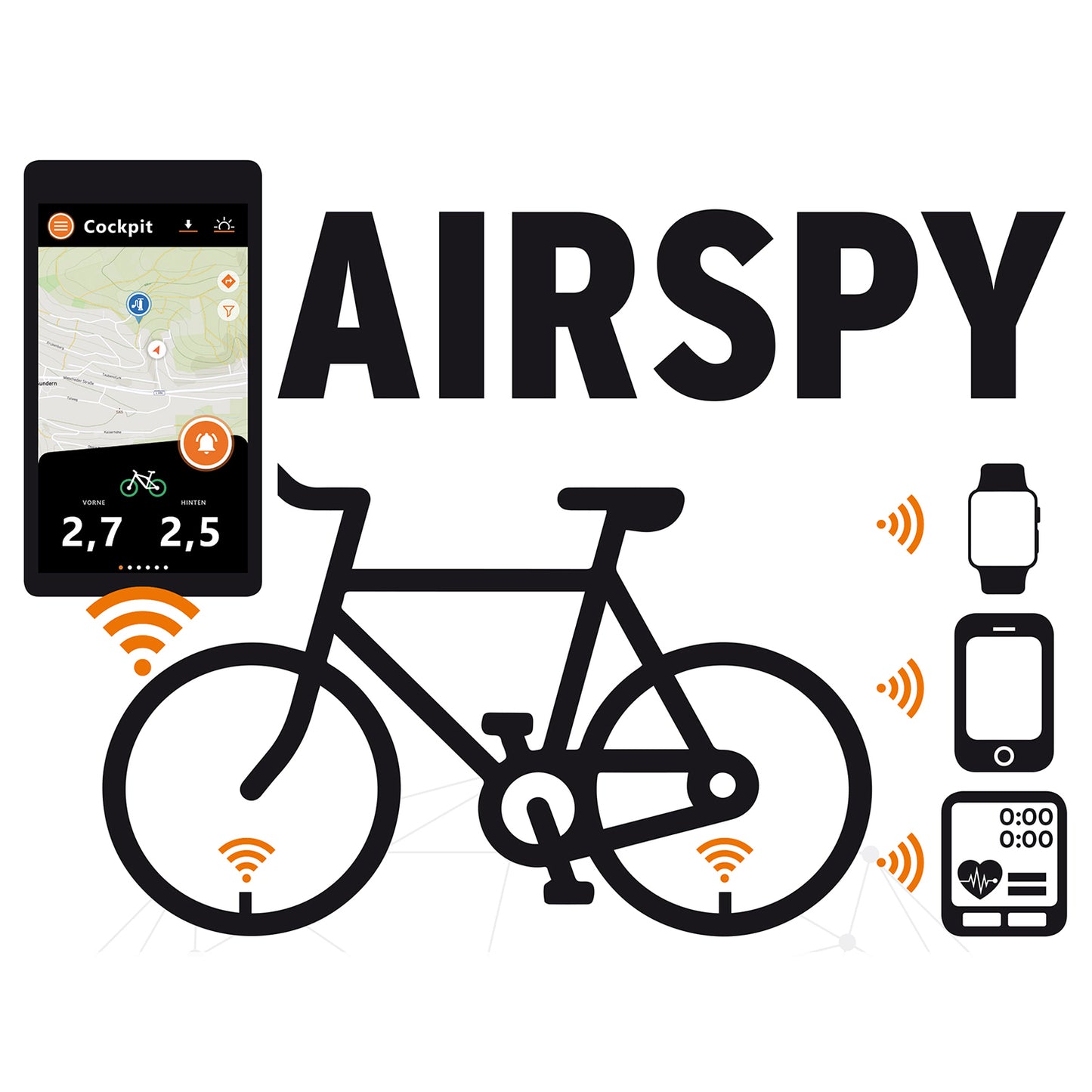 Digitaalinen paineensäädin SKS Germany AIRSPY Presta (x2)