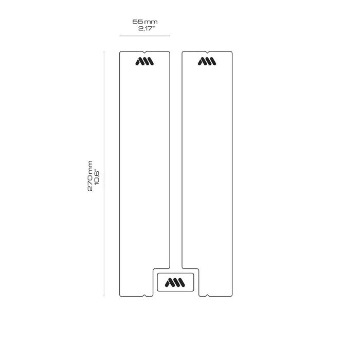 ALL MOUNTAIN STYLE Läpinäkyvä liimahaarukan suojus