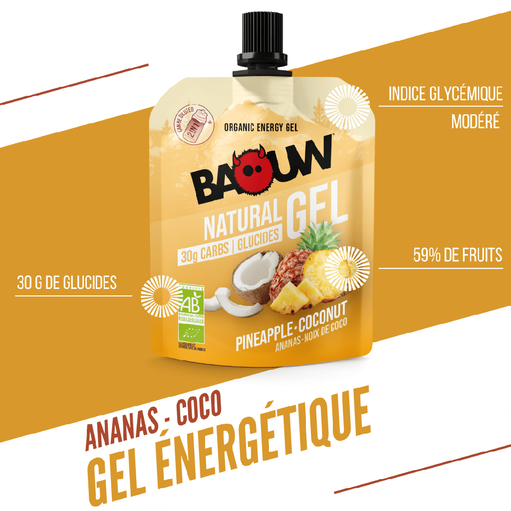 BAOUW Luomu Ananas/Kookos energia geeli (85g)