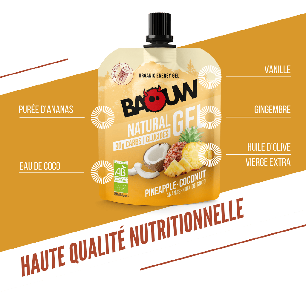 BAOUW Luomu Ananas/Kookos energia geeli (85g)