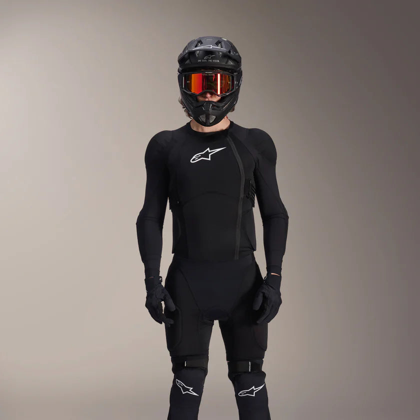 ALPINESTARS A-IMPACT PLASMA pitkähihainen musta/valkoinen suojaliivi