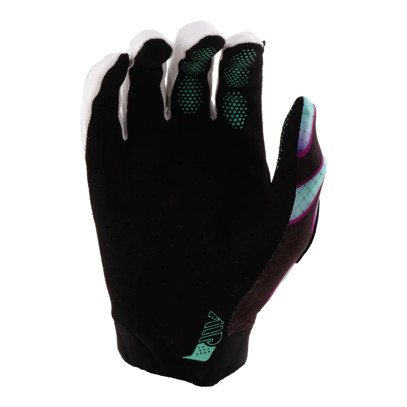 TROY LEE DESIGNS AIR OVERSPRAY Junior Hanskat Musta/Real Teal