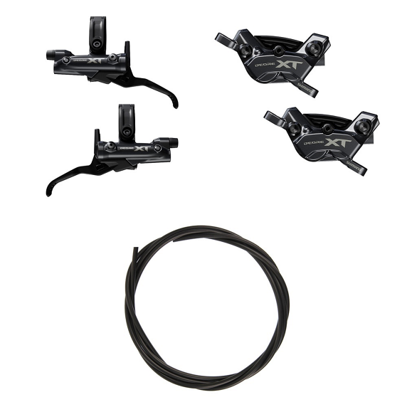 Pari SHIMANO XT M8220 Enduro 4-mäntäisiä jarruja.