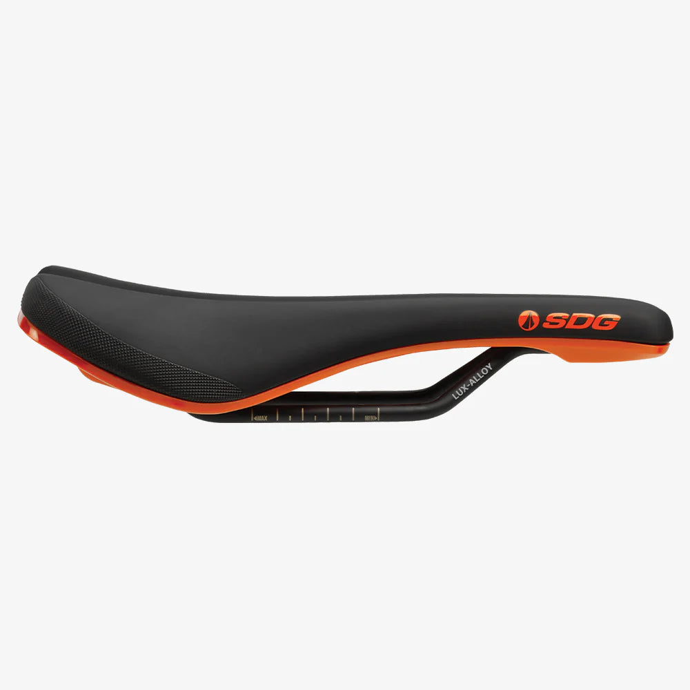 SDG BEL-AIR V3 Rails Lux Alloy -satula musta/oranssi