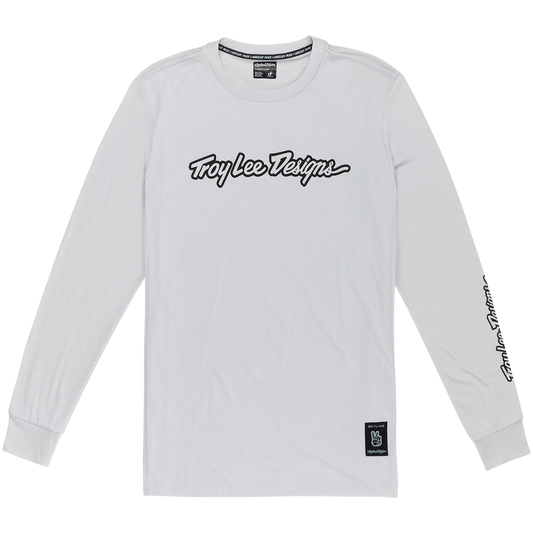 TROY LEE DESIGNS SKYLINE RIDE TEE SIGNATURE Jersey pitkähihainen harmaa 2025