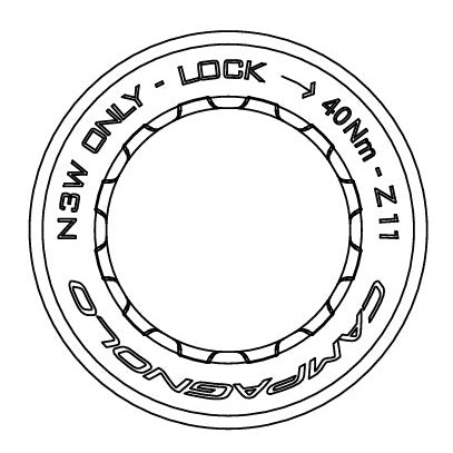 CAMPAGNOLO 11-12V 11T KASETTIMUTTERI N3W RUNKOON