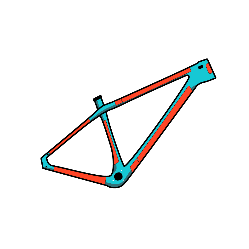 RIDE WRAP COVERED Puolijäykkä rungonsuoja kiiltävä viimeistely