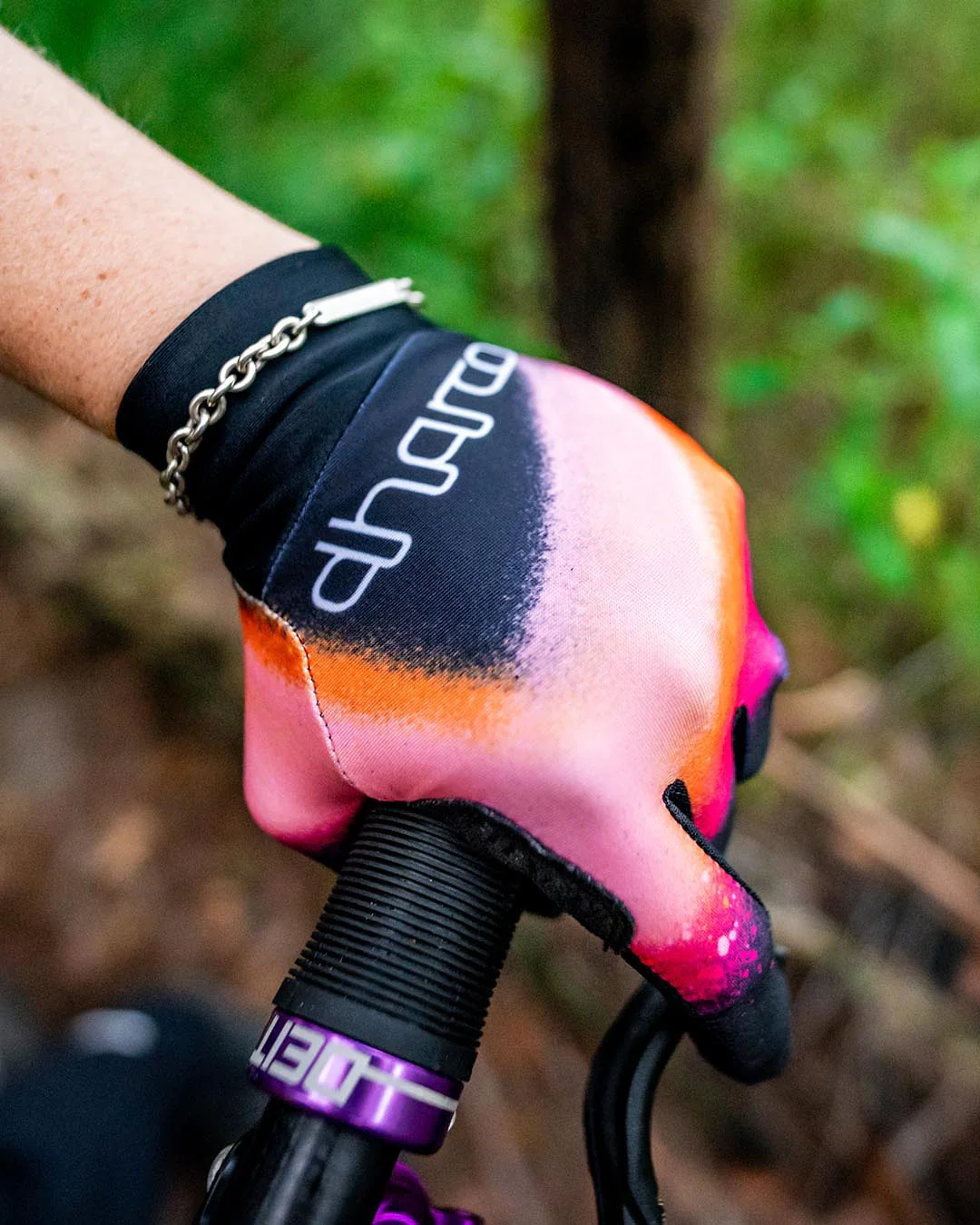 Trail Naisten MTB-hanskat Musta/Corail
