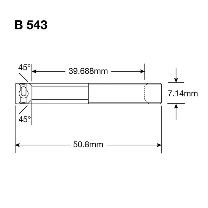 ENDURO BEARINGS B 543 2RS MAX - ABEC 3 MAX (kulmakosketuslaakeri) - 1 9/16''x2''x9/32'' ohjauslaakeri
