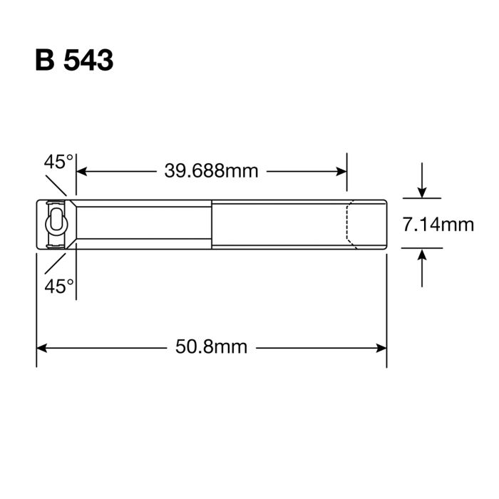ENDURO BEARINGS B 543 LLB SS - 440c ruostumaton - 1 9/16''x2''x9/32'' ohjauslaakeri