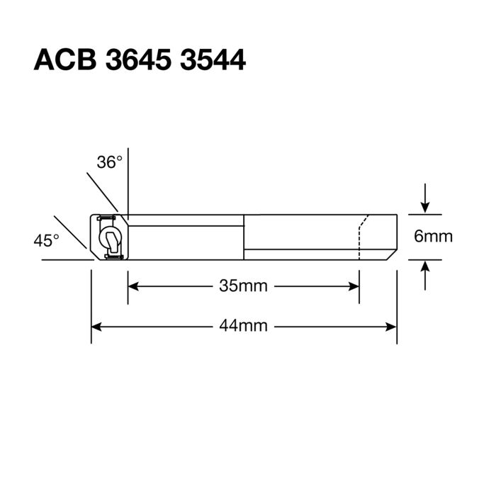 Ohjauslaakeri ENDURO BEARINGS 3544 SS - 440c Ruostumaton - 35x44x5,5 (36x45°) ACB