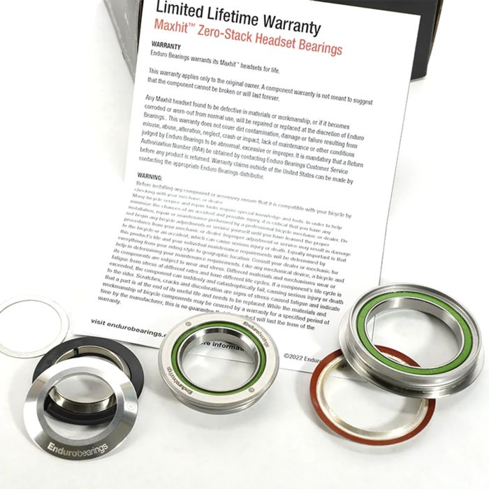 ENDURO BEARINGS Maxhit Headset 1"1/8 - 1.5" ZS44mm/ZS56mm Musta