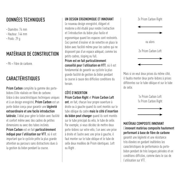 ELITE PRISM LEFT Hiilipullokotelo Matti/Musta