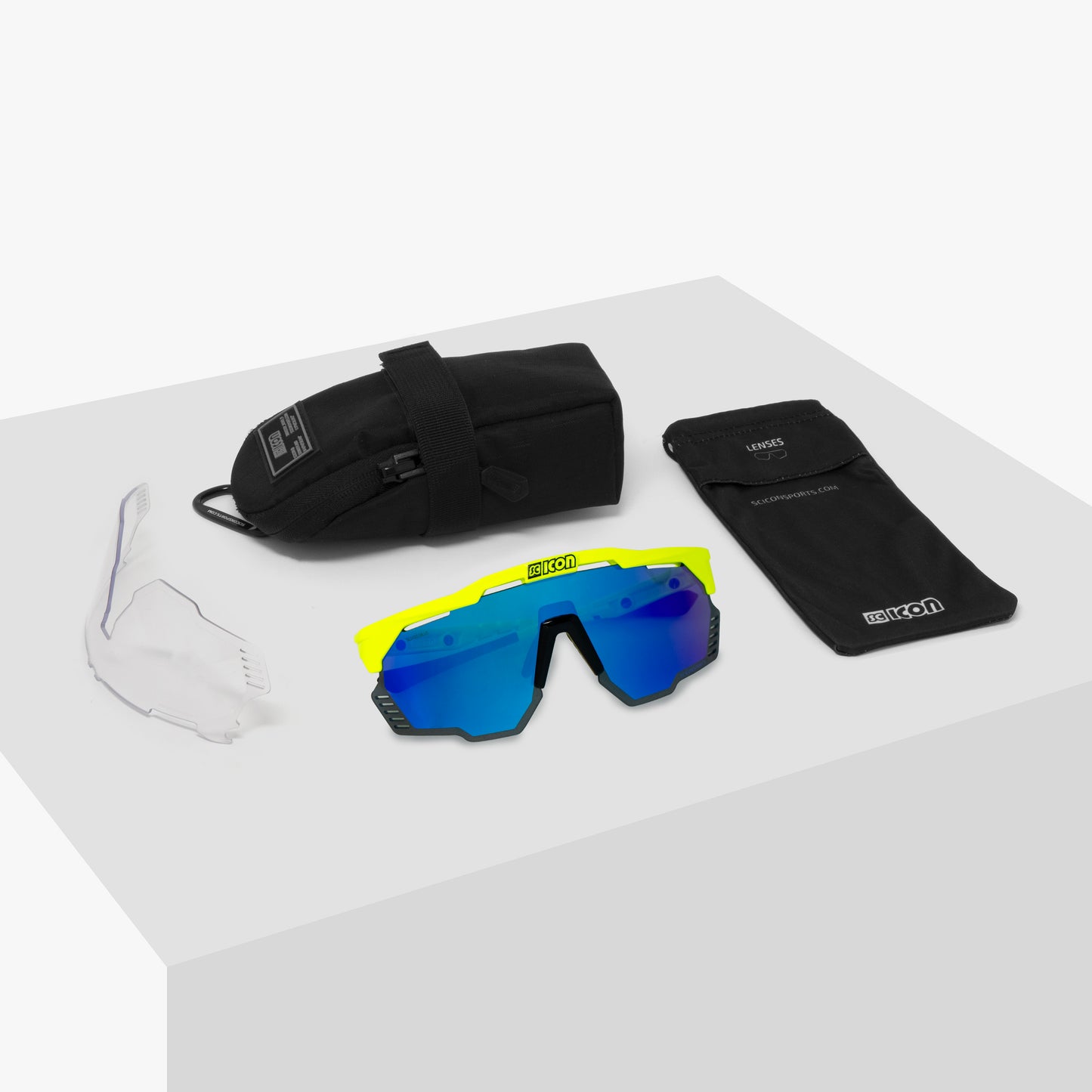 Suojalasit SCICON AEROSHADE KUNKEN Fluo Keltainen Multimirror Sininen