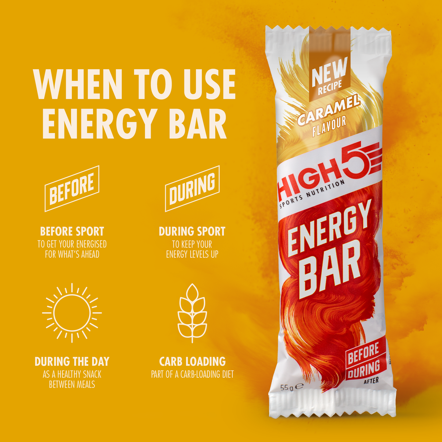 HIGH5 ENERGIAPATUKKA (55g) Karamelli