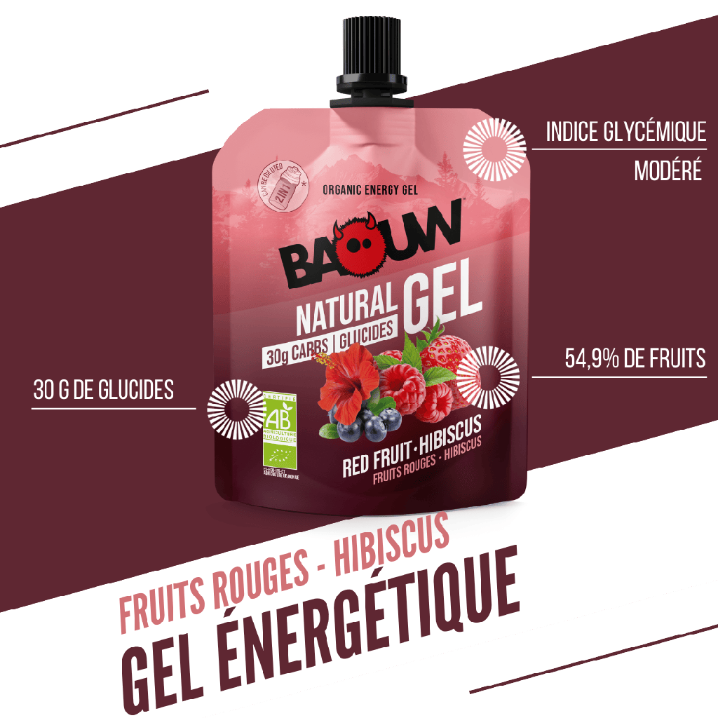 BAOUW Luomu Energiageeli Punaiset Hedelmät-Hibiskus (85g)