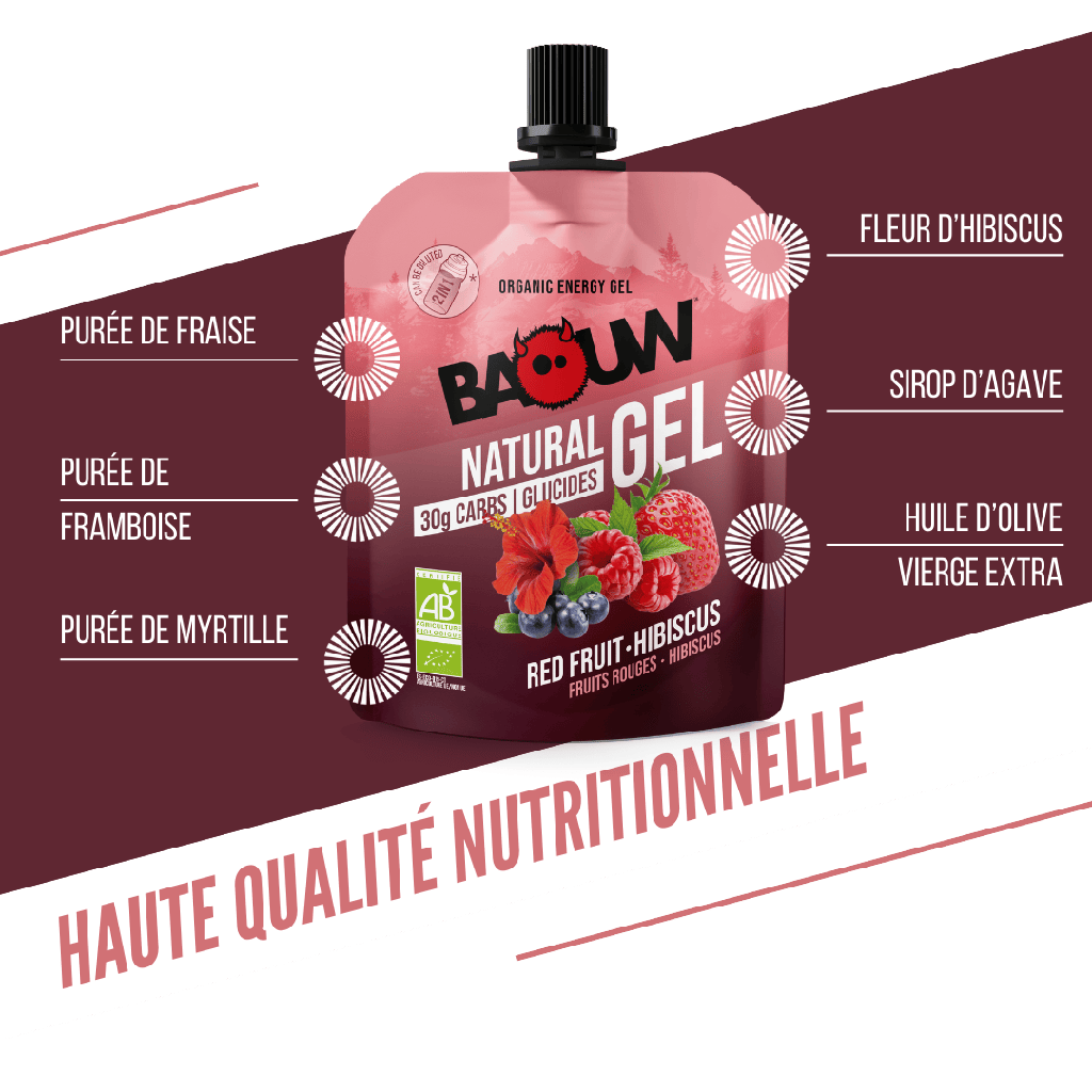 BAOUW Luomu Energiageeli Punaiset Hedelmät-Hibiskus (85g)