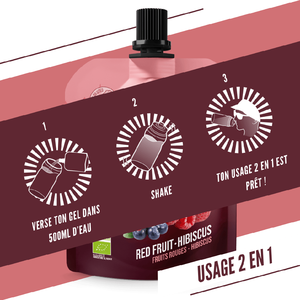BAOUW Luomu Energiageeli Punaiset Hedelmät-Hibiskus (85g)
