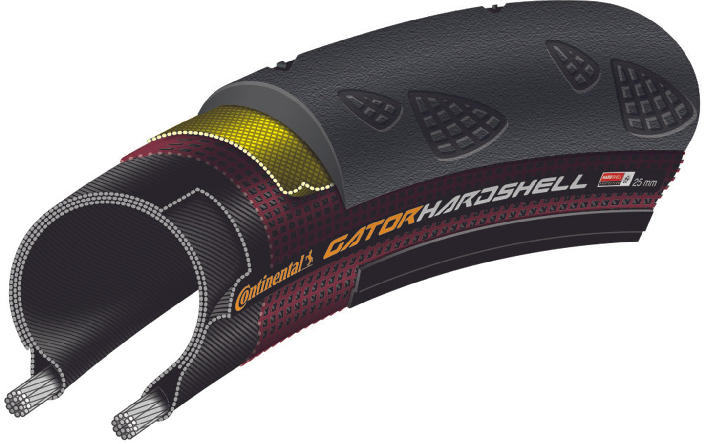 CONTINENTAL GATOR HARDSHELL 700c Tubetype Musta rengas