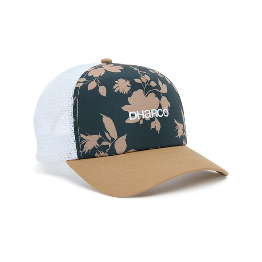 DHARCO CURVED PEAK TRUCKER lippis ruskea/valkoinen