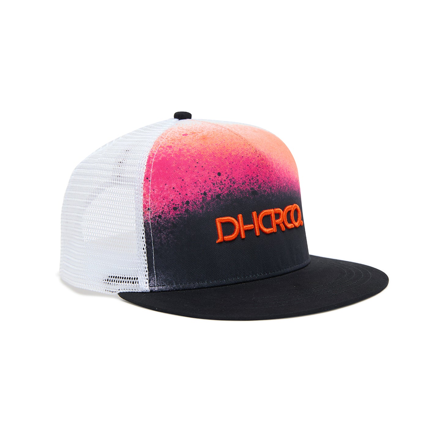 DHARCO FLAT BRIM TRUCKER BLACK SNAKE lippis Musta/Lilanpunainen