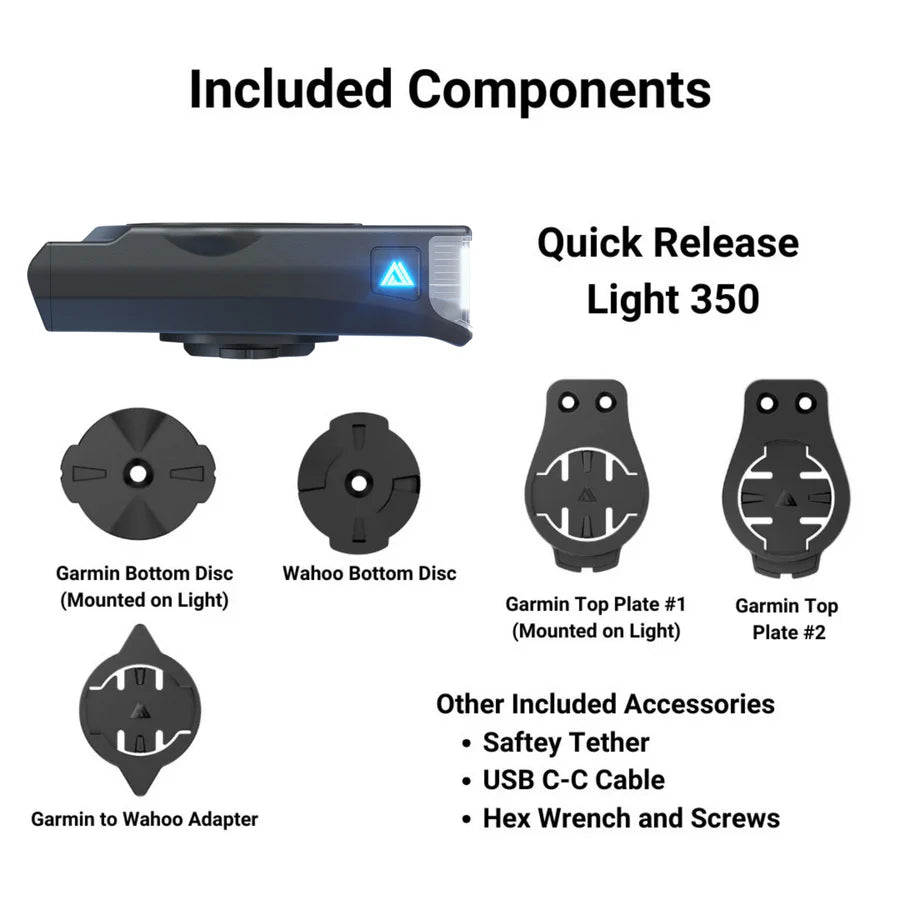 Etuvalaistus KOM CYCLING QUICK RELEASE LIGHT 350