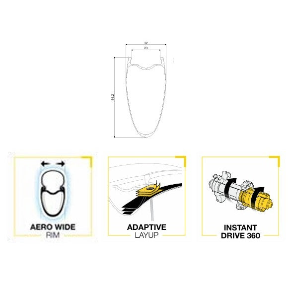 Pari MAVIC COSMIC SL65 DISC Tubeless Ready -pyörät (Center Lock) 2025