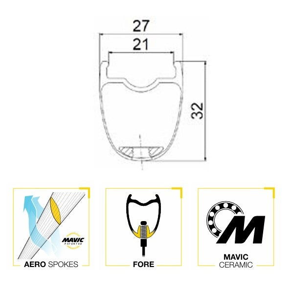 Pari MAVIC COSMIC SLR32 DISC Tubeless Ready -pyörät (Center Lock) 2025
