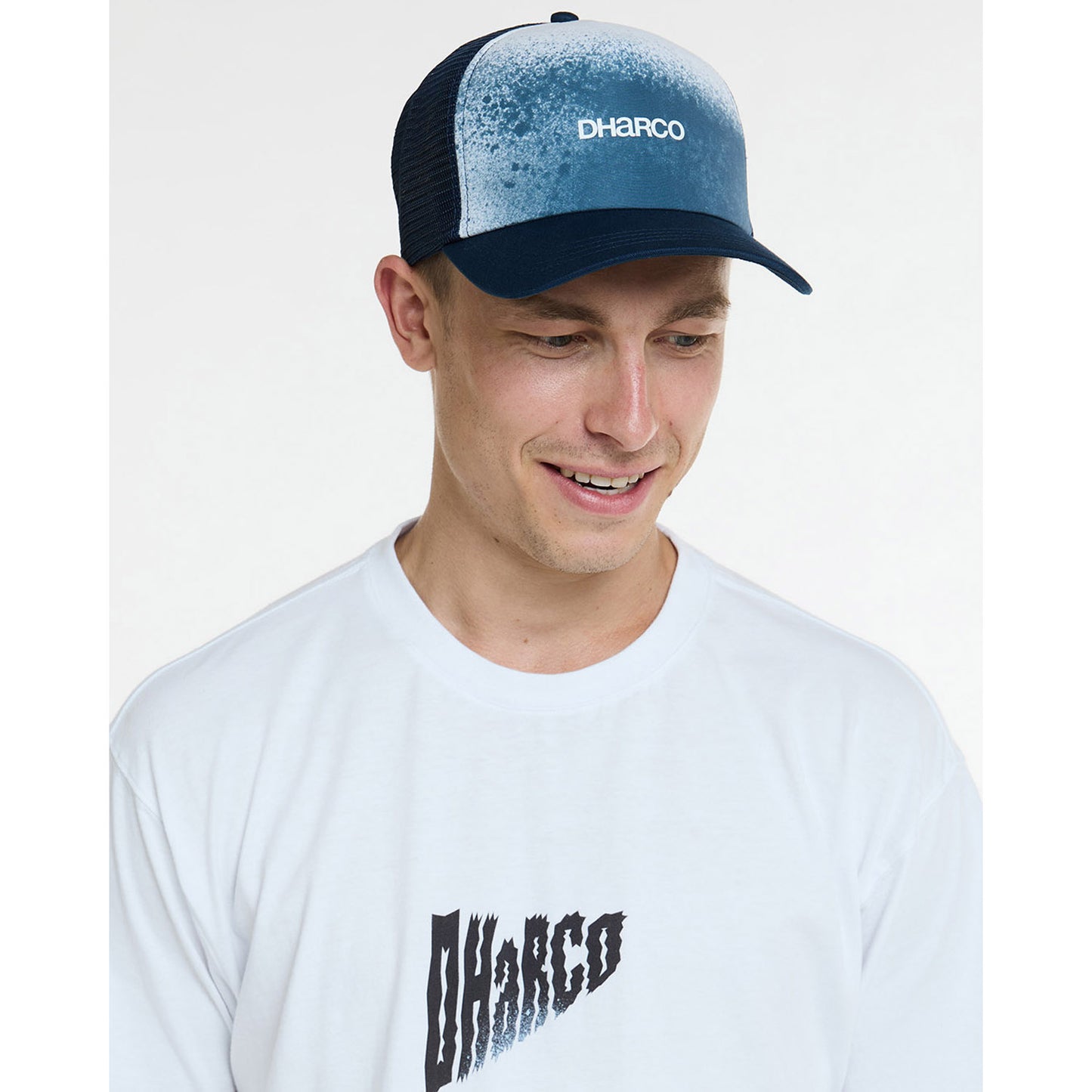 DHARCO CURVED PEAK TRUCKER NU WAVE lippis sininen