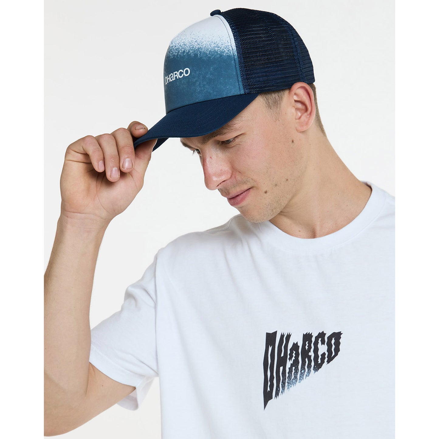 DHARCO CURVED PEAK TRUCKER NU WAVE lippis sininen