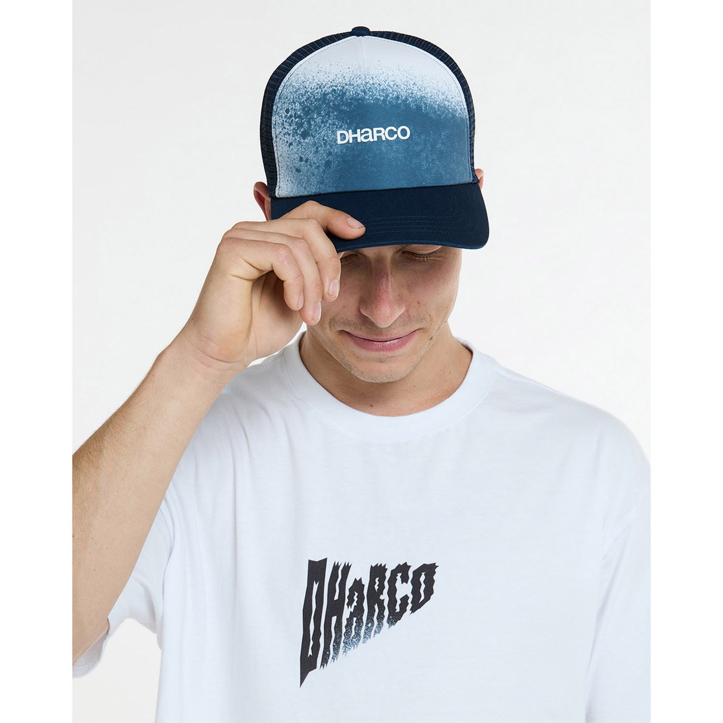 DHARCO CURVED PEAK TRUCKER NU WAVE lippis sininen