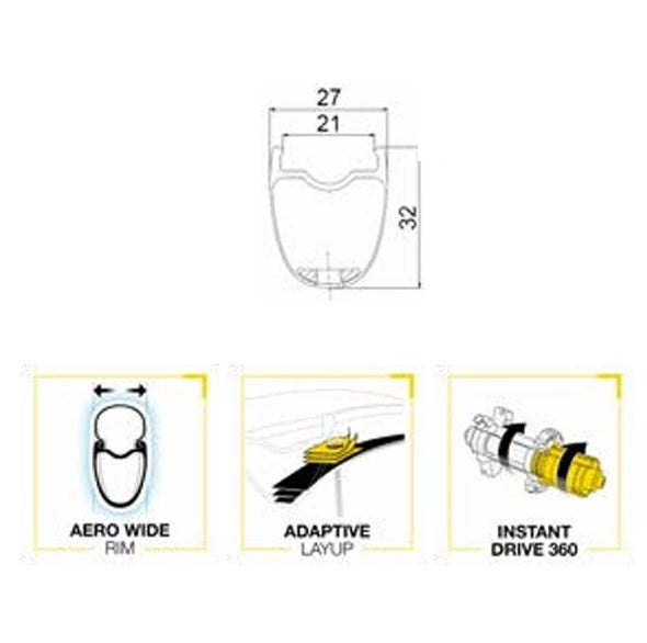 Pari MAVIC COSMIC SL32 DISC Tubeless Ready -pyörät (Center Lock) 2025
