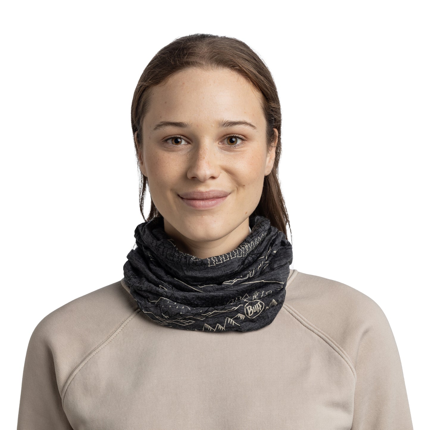 BUFF MERINO LIGHTWEIGHT PRINT Choker Harmaa