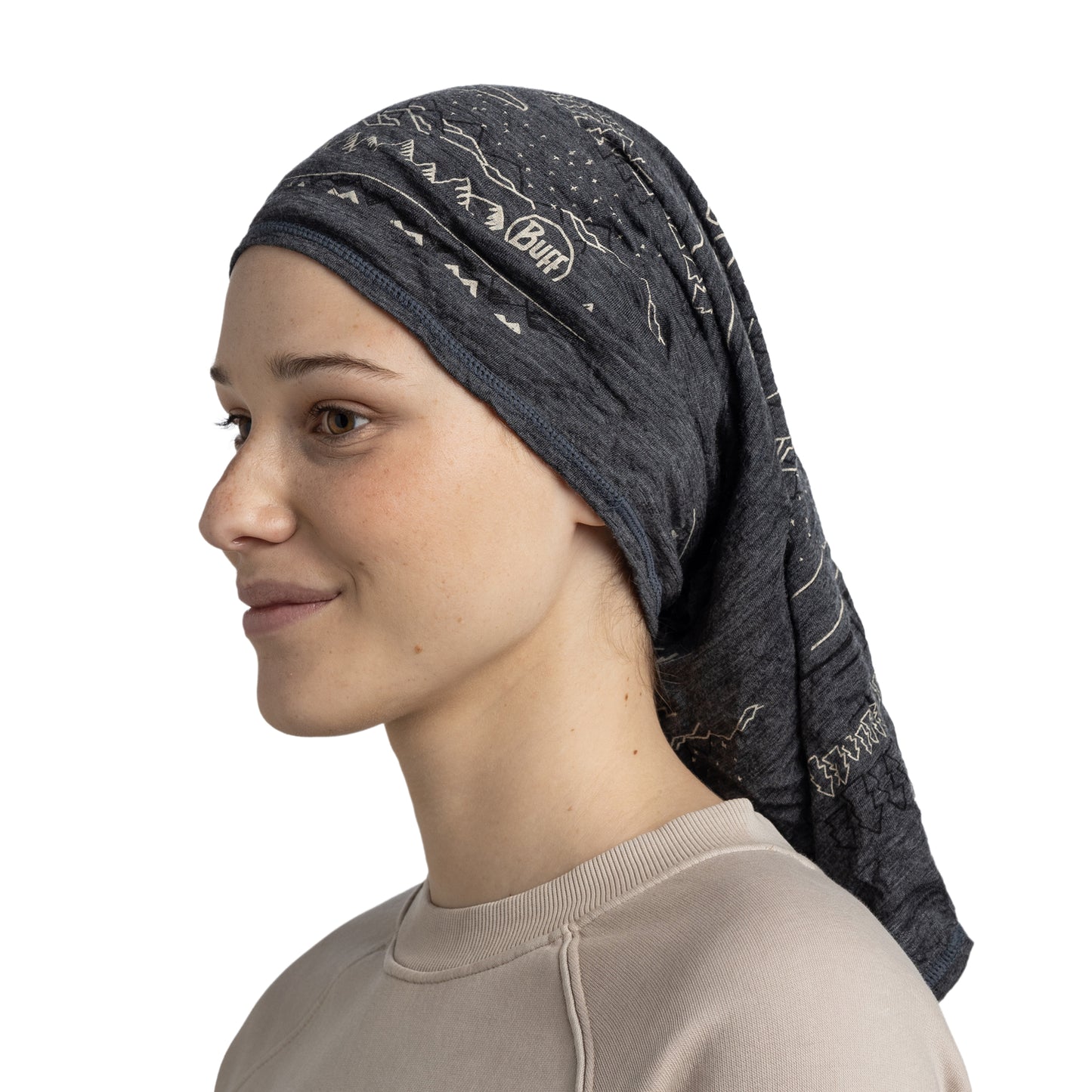 BUFF MERINO LIGHTWEIGHT PRINT Choker Harmaa