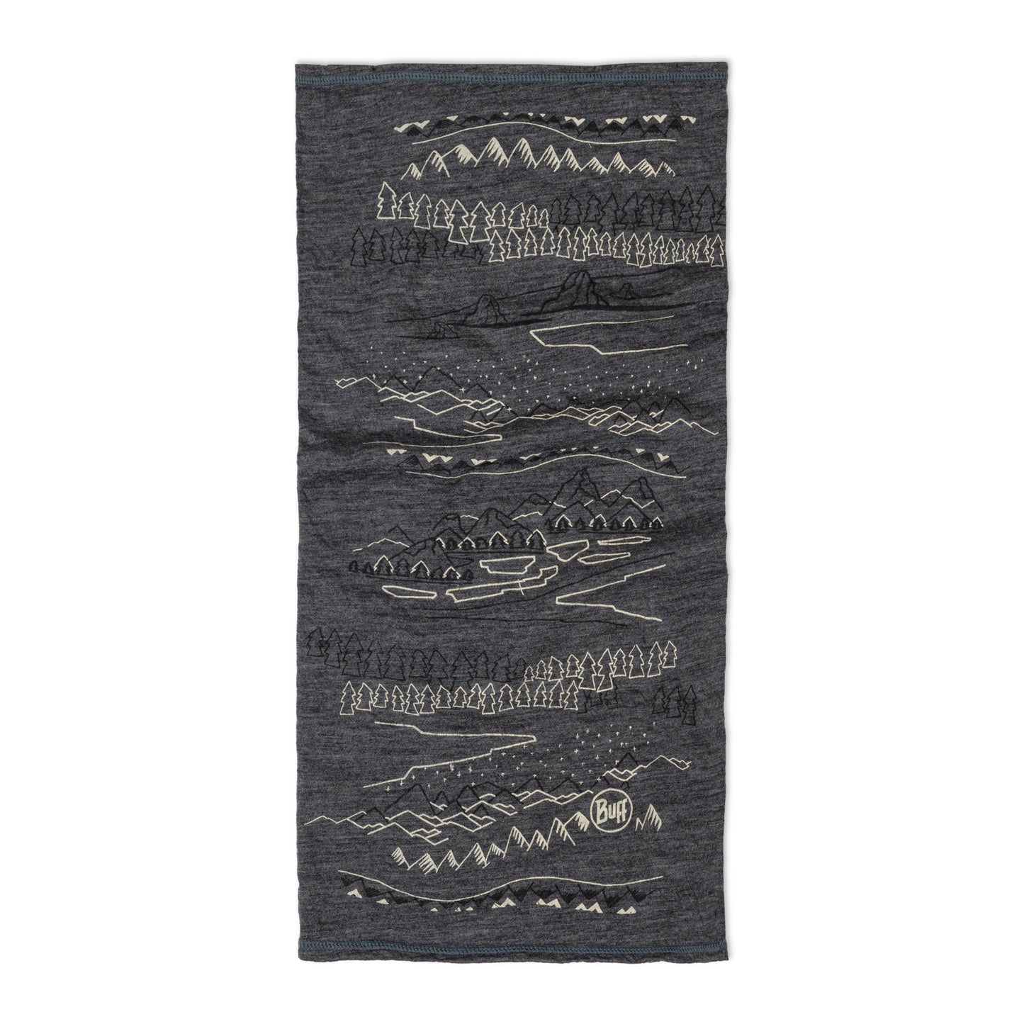 BUFF MERINO LIGHTWEIGHT PRINT Choker Harmaa
