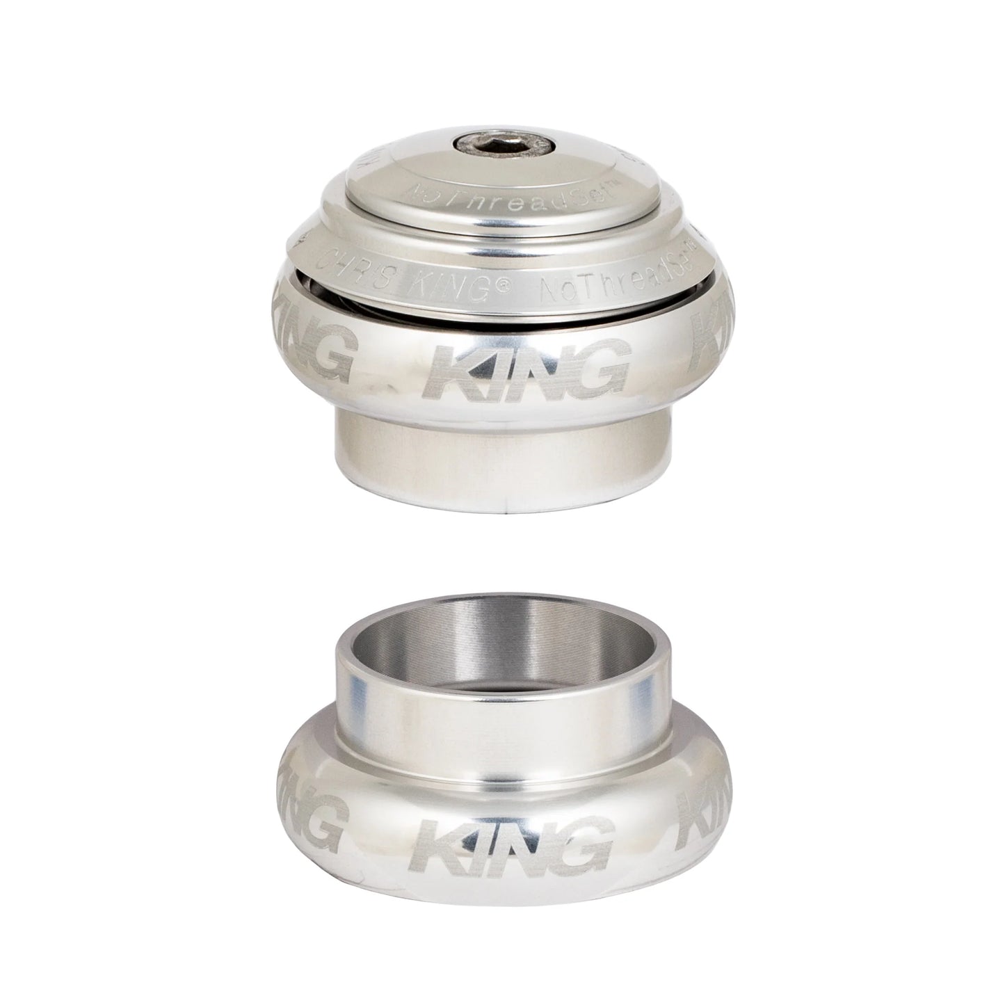 CHRIS KING NOTHREADSET 1" EC30 hopeinen ulkoinen kuuloke, hopea