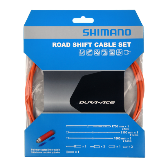 SHIMANO DURA-ACE 9000 polymeerinen oranssi vaijerivaijeri vaijerit ja letkut Kit