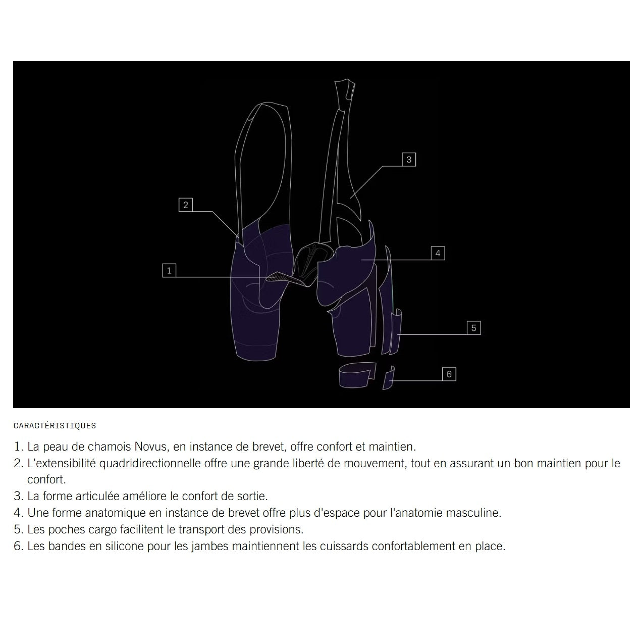Naisten CADENCE CARGO Bib Tight Musta
