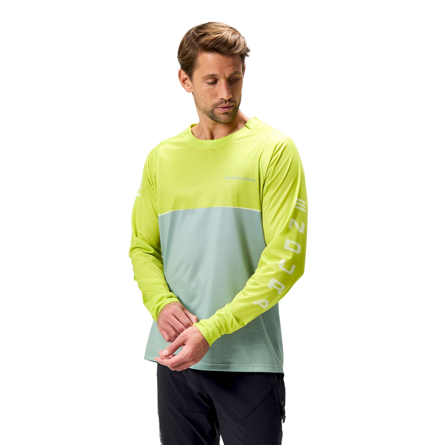 ENDURA CORE PRINTED pitkähihainen trikoo vihreä 2025